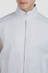 Cardigan with contrasting sleeves - Beige