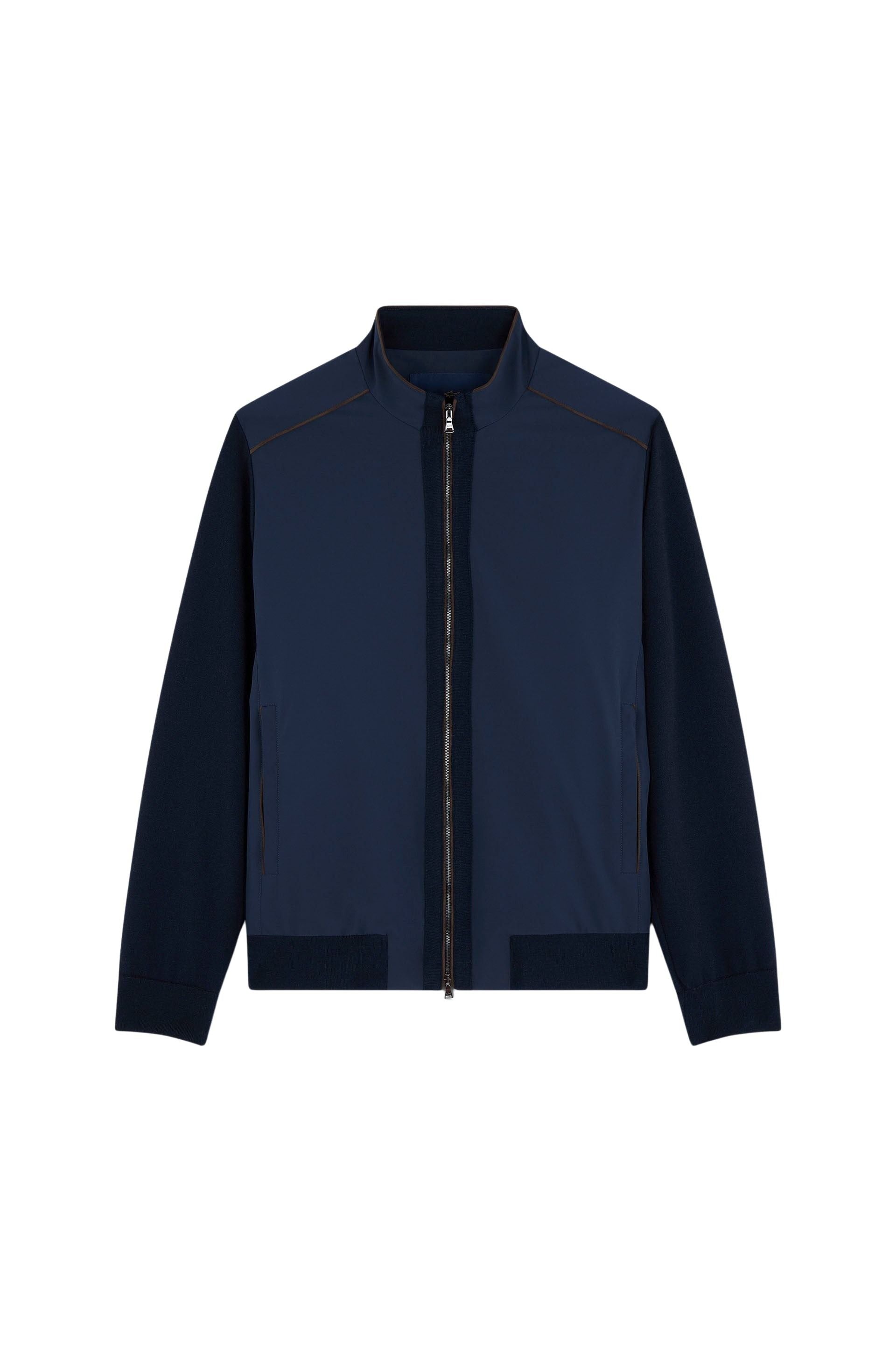 Gilet bicolore en laine - Blu Dama