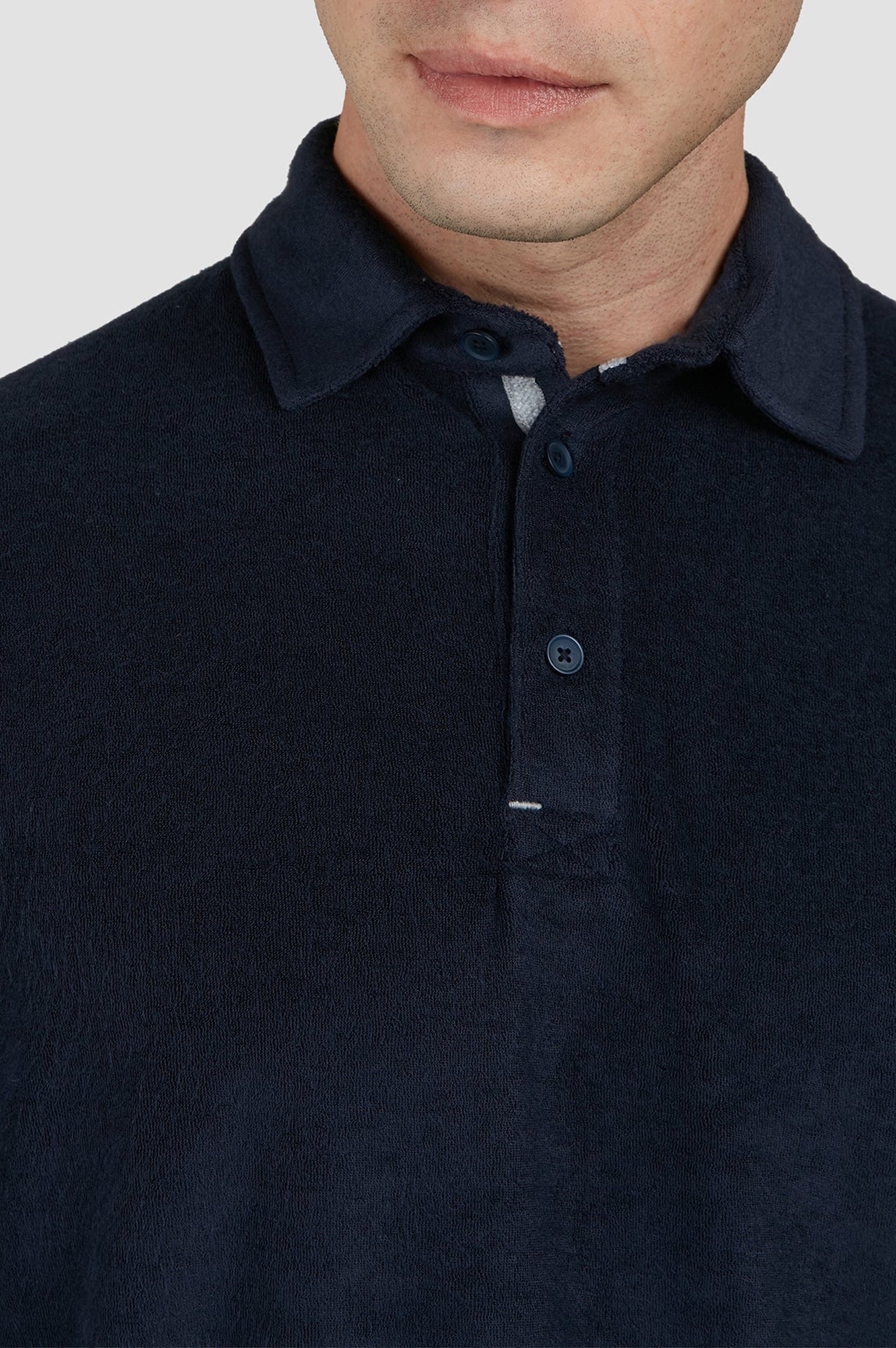 Short-sleeved polo shirt - Blue chequered