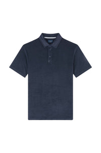 Short-sleeved polo shirt - Blue chequered