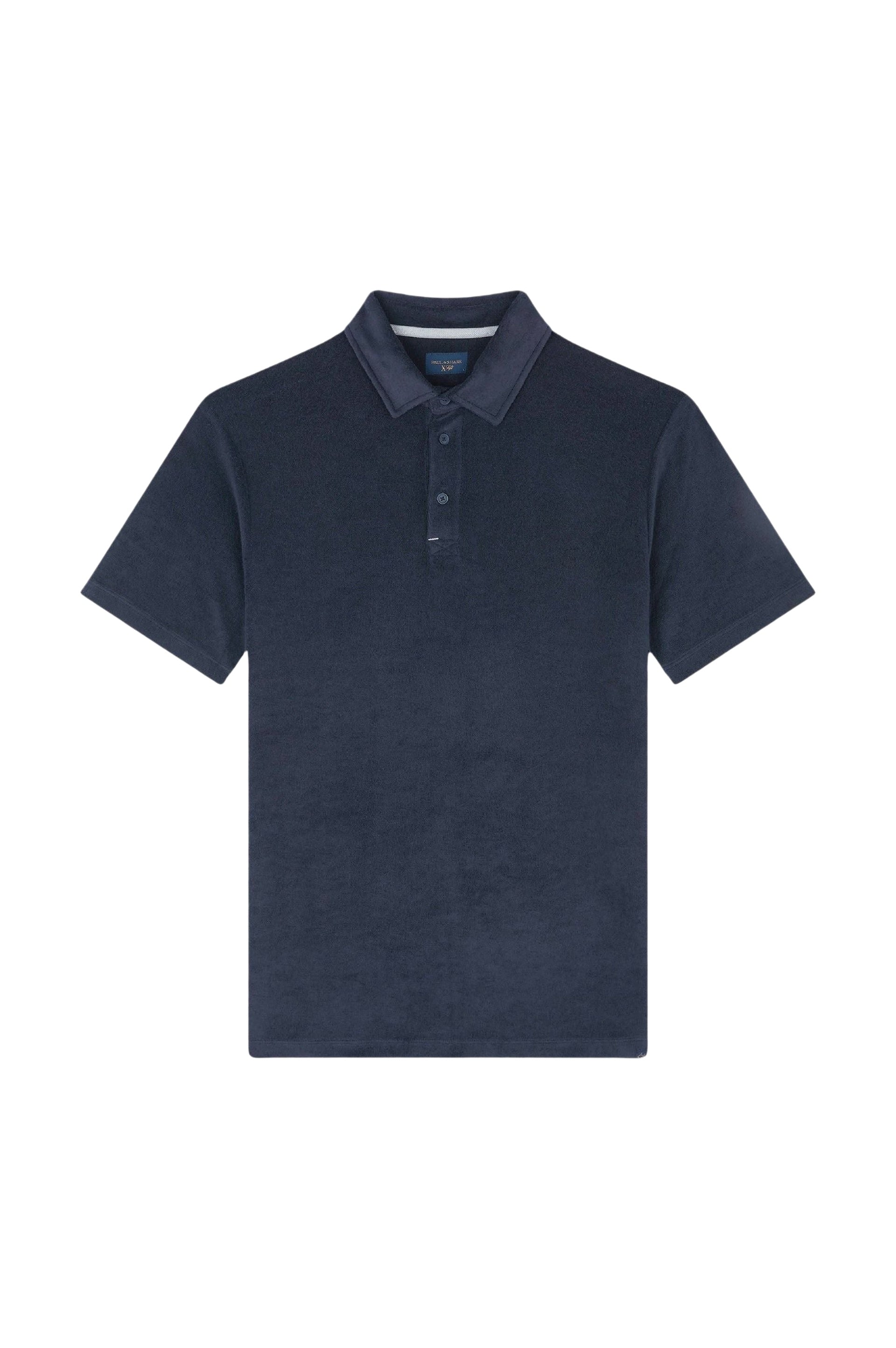 Short-sleeved polo shirt - Blue chequered