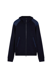 Zipped hoodie - Blue chequered