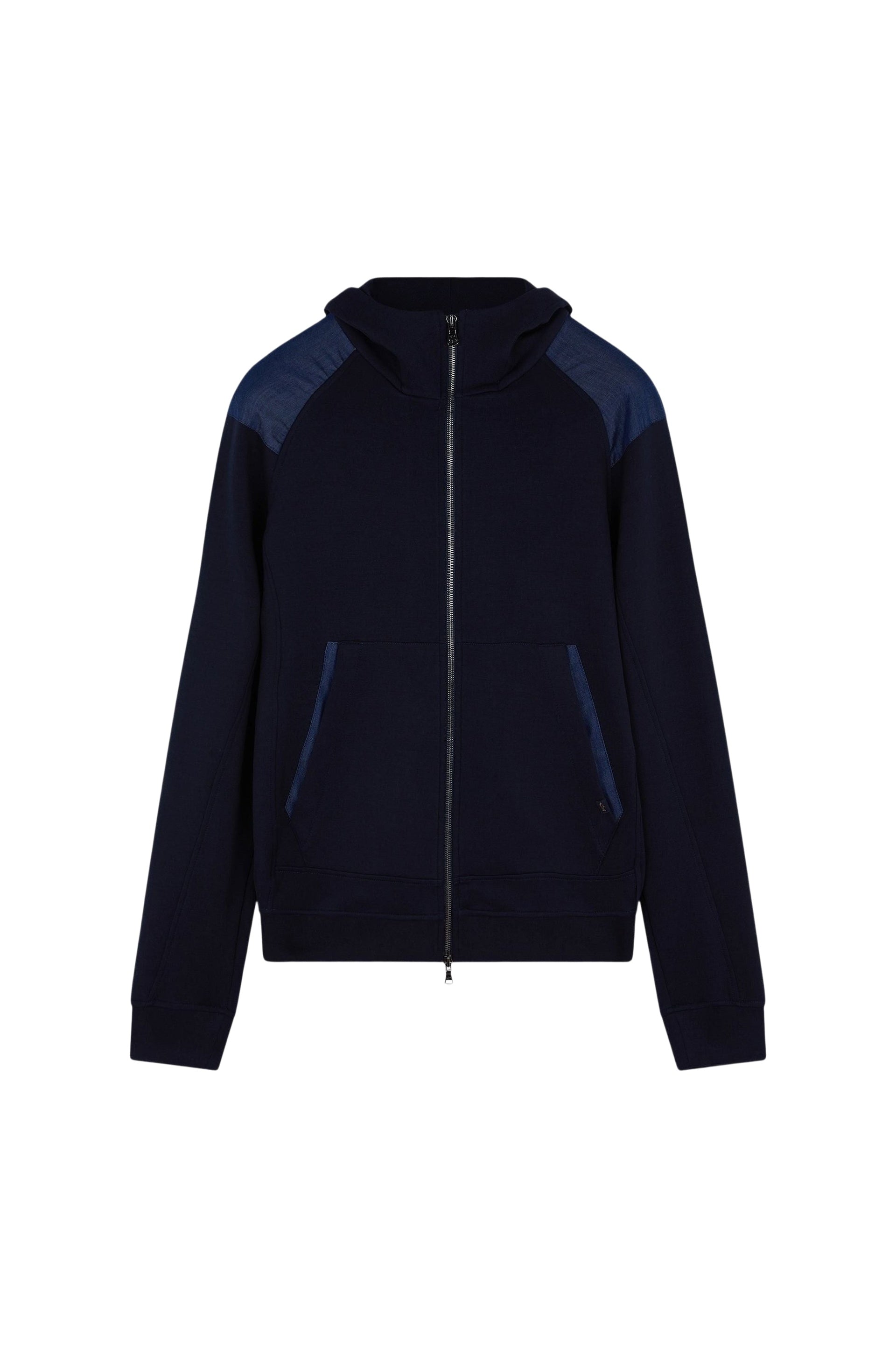Zipped hoodie - Blue chequered