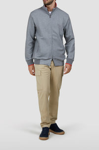 Gilet zippé à détails colorés - Gris