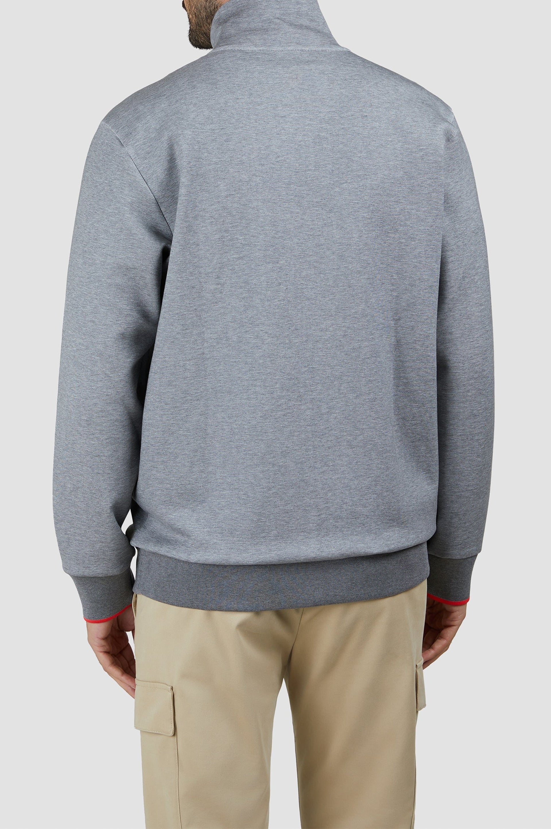 Gilet zippé à détails colorés - Gris