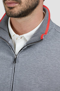 Gilet zippé à détails colorés - Gris