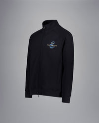 Cardigan with embroidered logo - Blue chequered