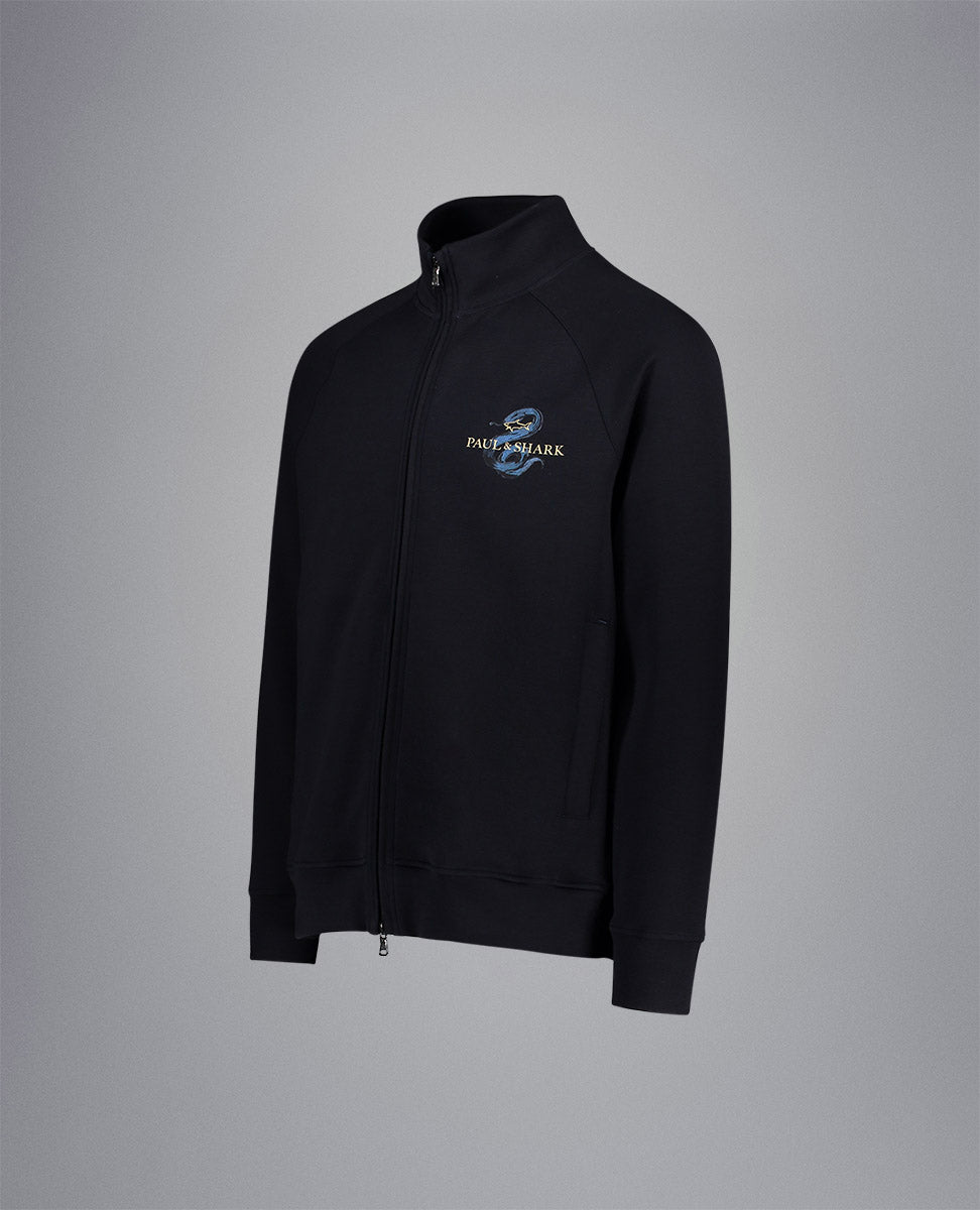 Cardigan with embroidered logo - Blue chequered