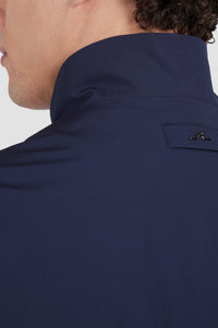 Sleeveless waistcoat with contrasting details - Checkered blue
