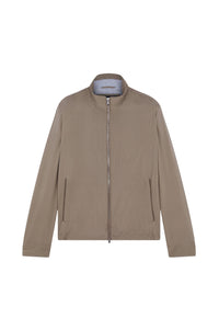 Veste à col montant en soie - Taupe