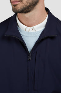 Jacket with a stand-up collar and zip - Blue check