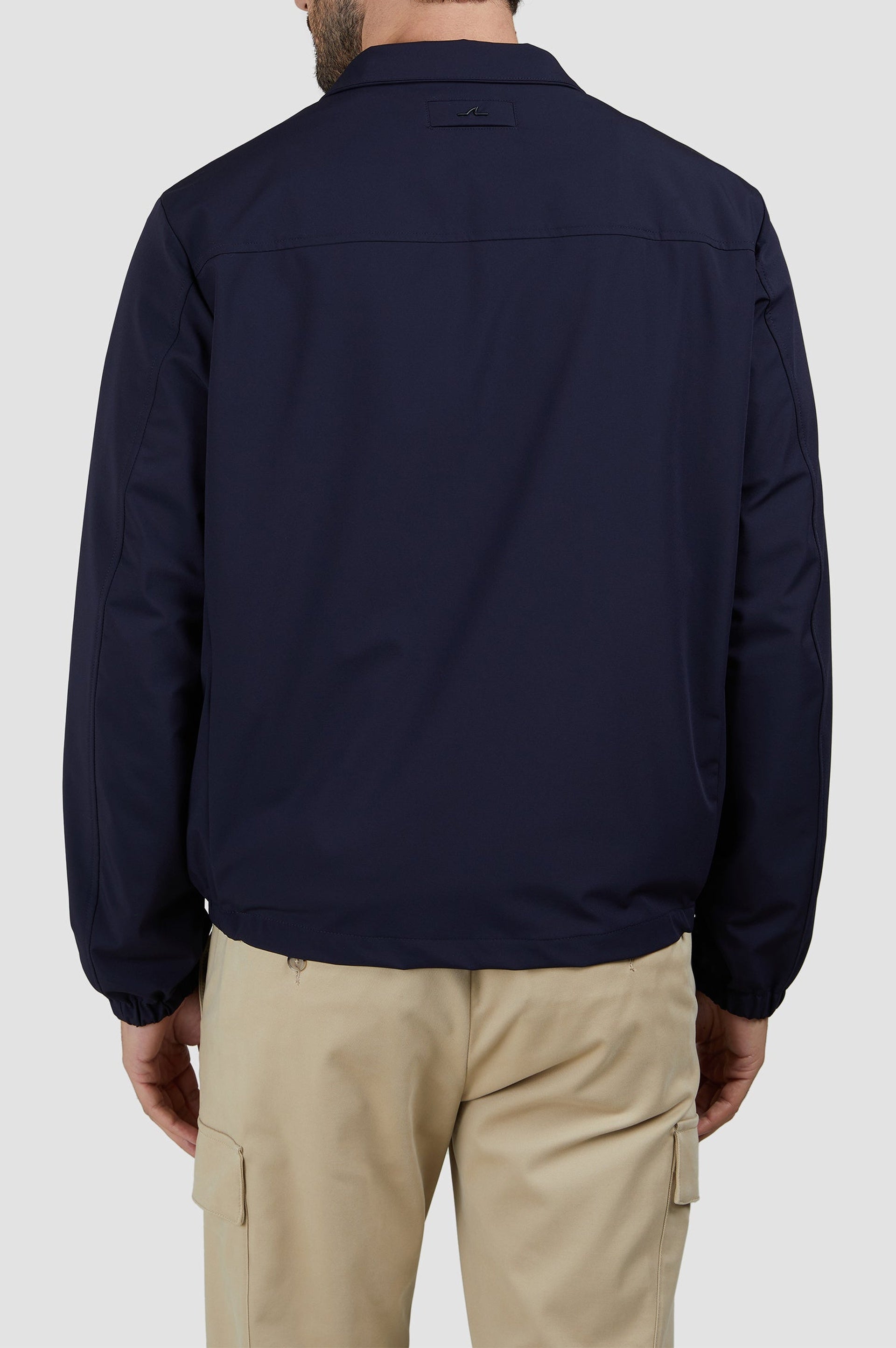 Jacket with a stand-up collar and zip - Blue check