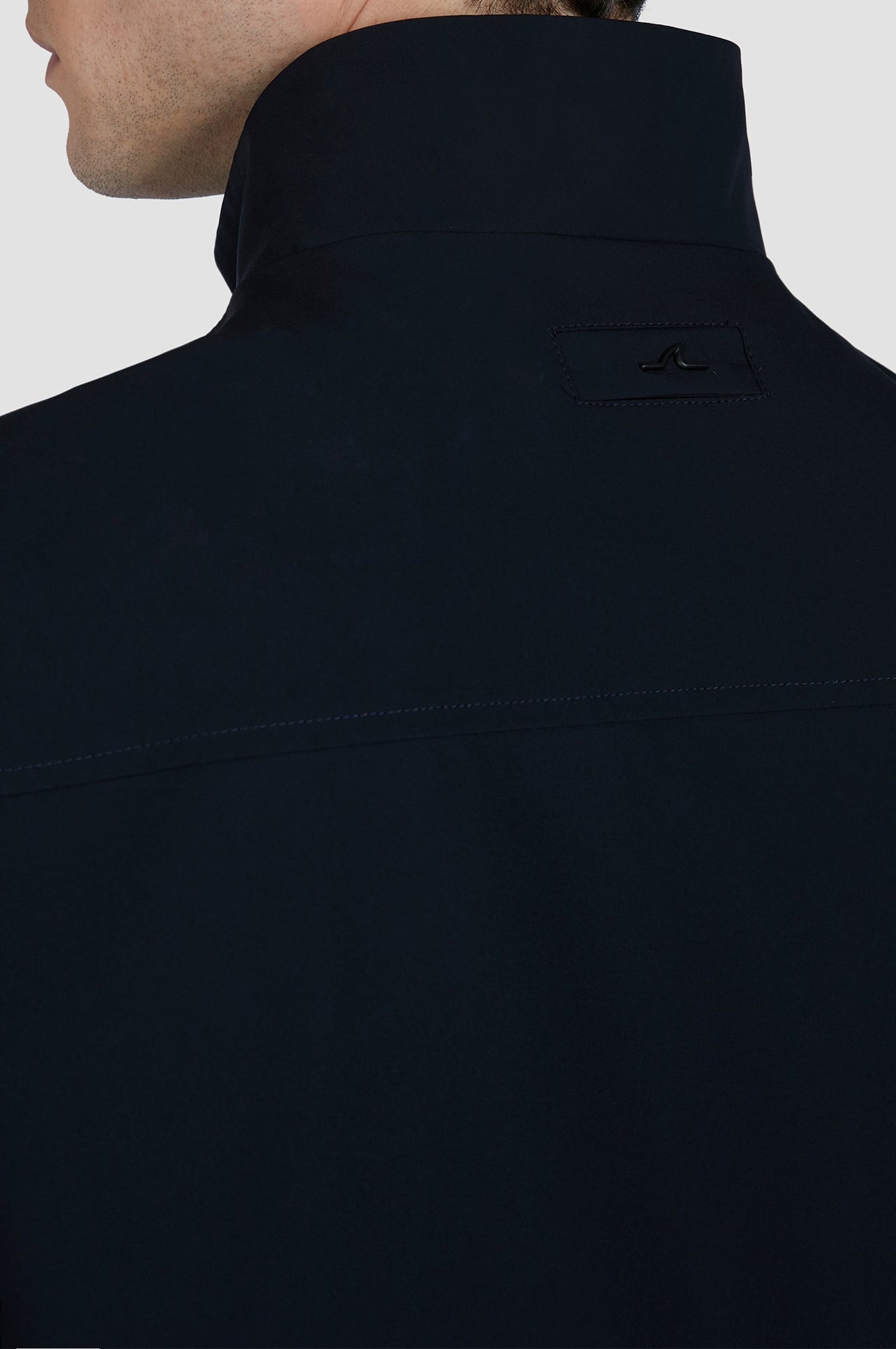 Gilet zippé sans manches - Bleu damier