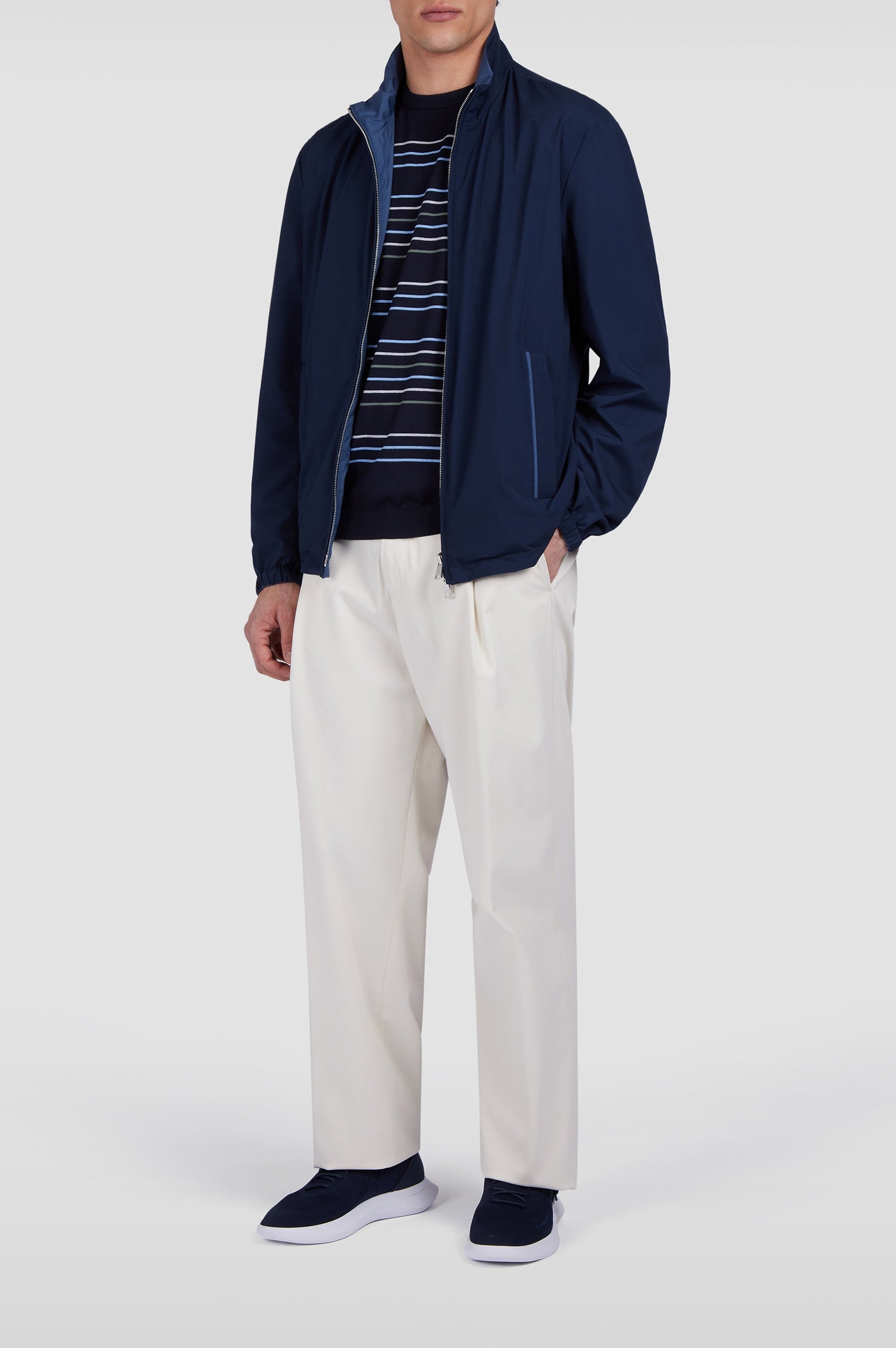 Veste à zip réversible - Bleu & bleu aviation