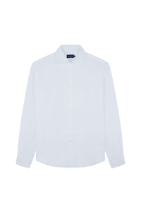 Chemise à manches longues en lin - Blanc