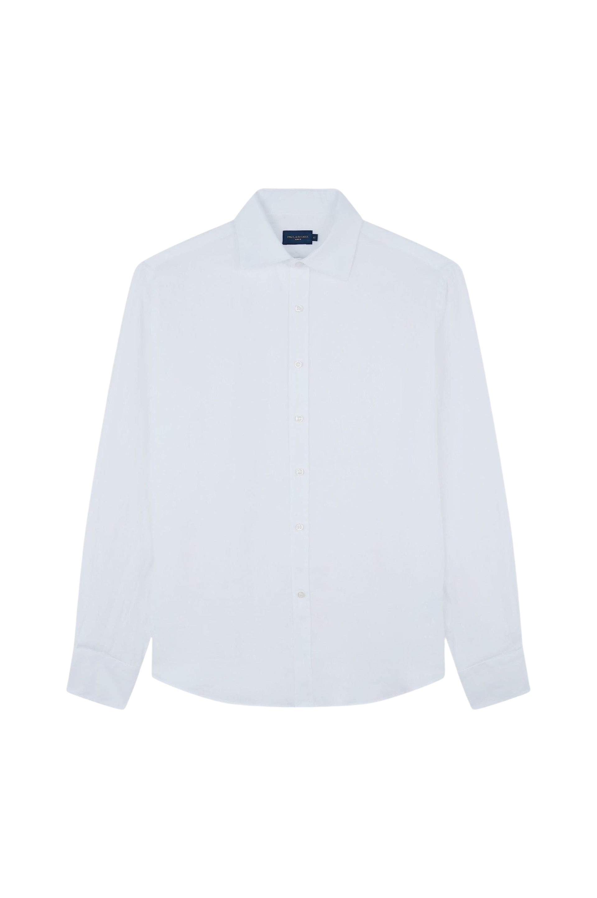 Chemise à manches longues en lin - Blanc