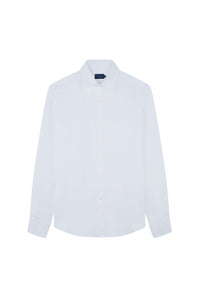 Chemise à manches longues en lin - Bianco