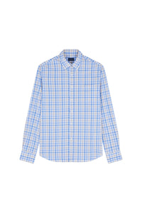 Chemise à carreaux et manches longues - Tartan Bianco Azzurro Beige