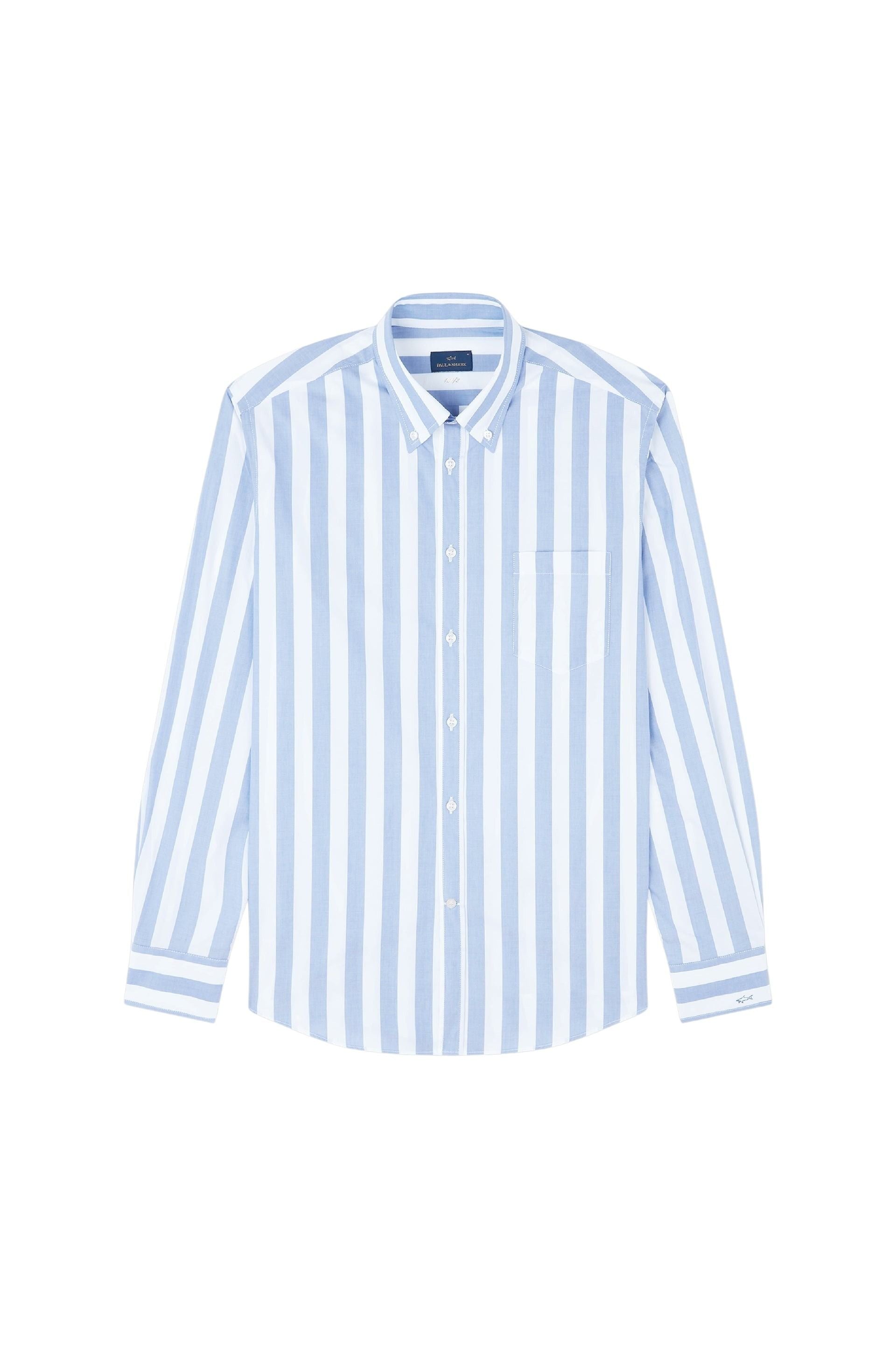 Chemise rayée à manches longues - Blu Righe Bianche