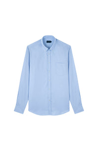 Chemise boutonnée à poche - Azzurro