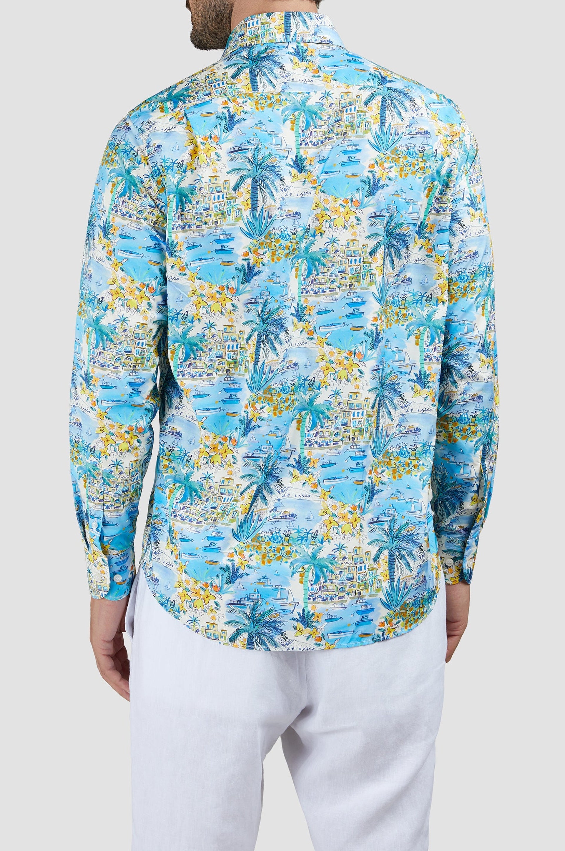 Chemise à manches longues et imprimé - Imprimé Palmiers Capri