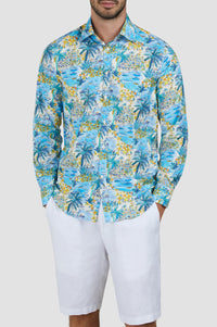 Chemise à manches longues et imprimé - Imprimé Palmiers Capri