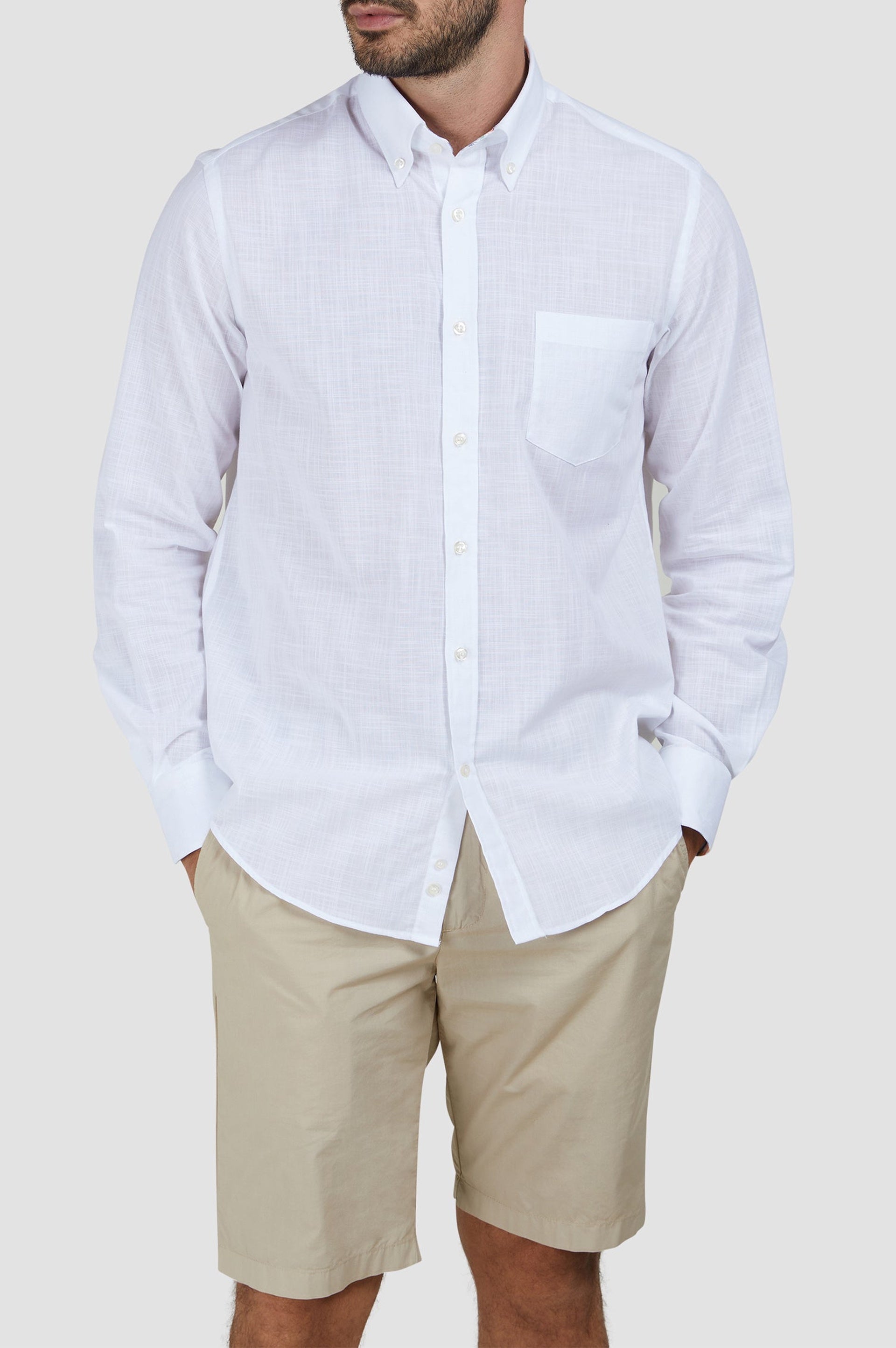Chemise à manches longues - Blanc