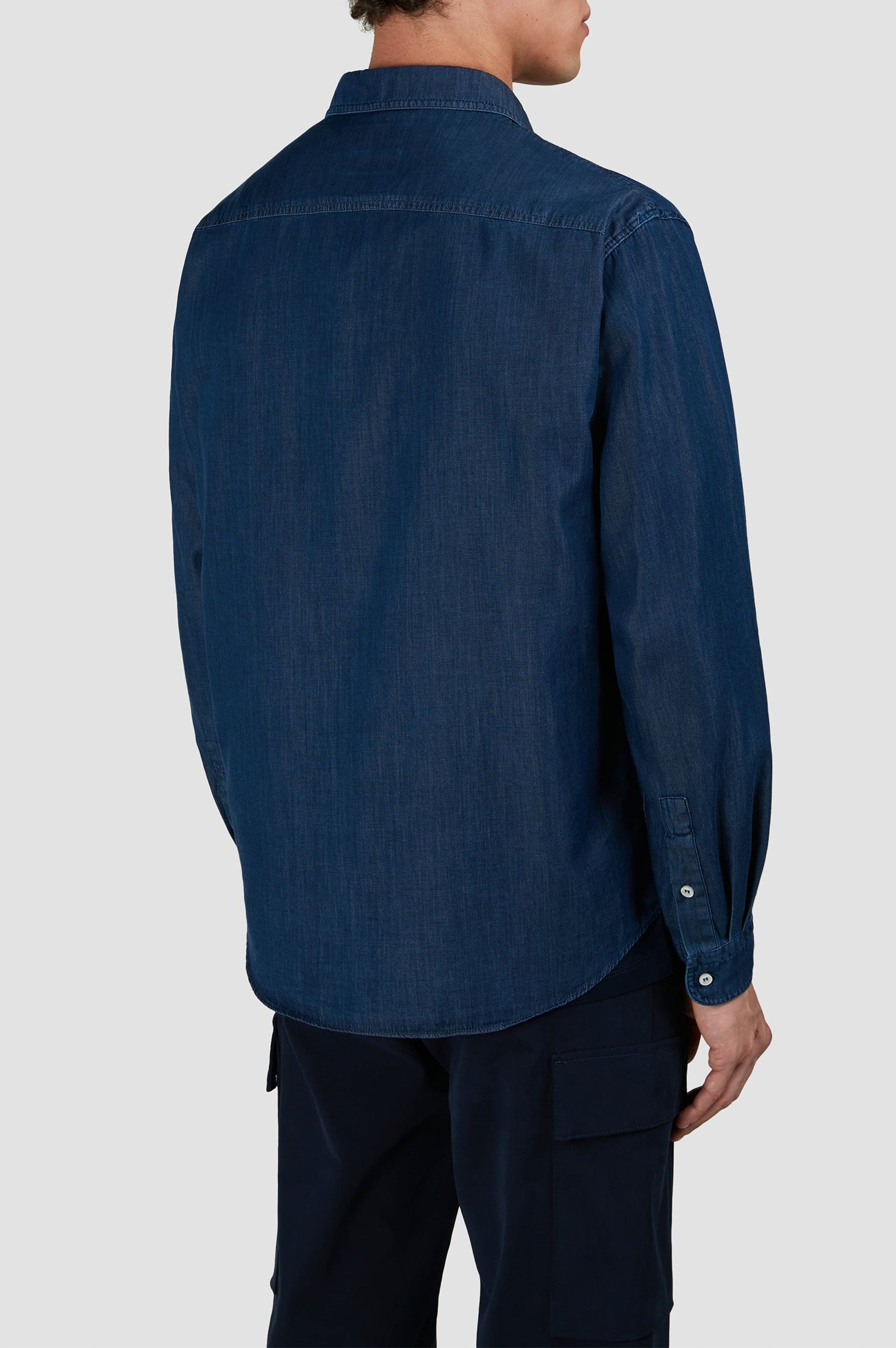 Chemise à double poches - Bleu foncé Jeans