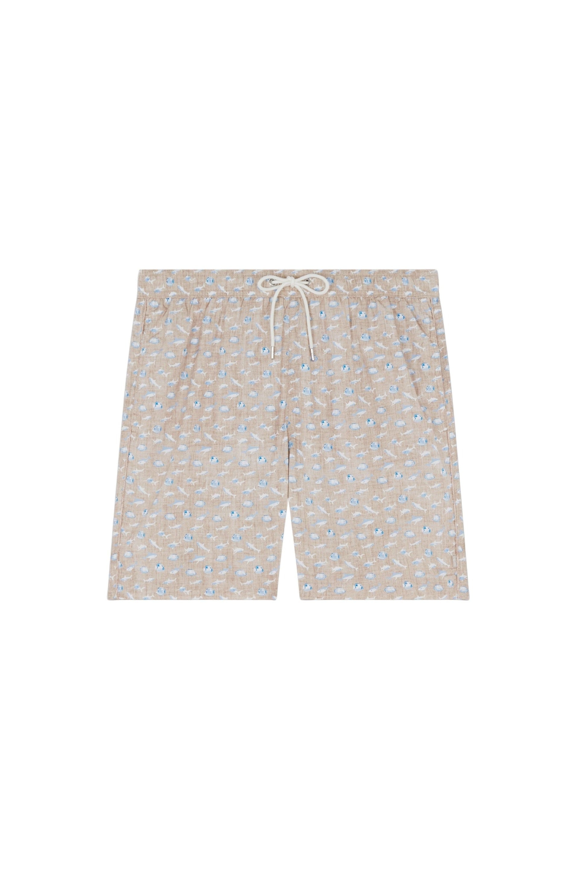 Short de bain à imprimé - Lino Beige Con Squali