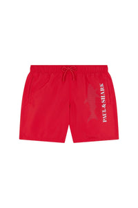 Short de bain à logo - Rosso