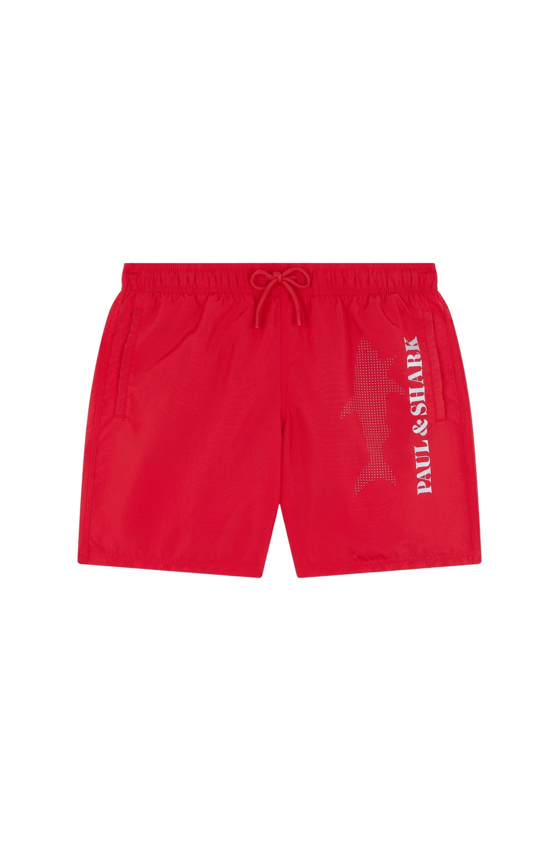 Short de bain à logo - Rosso