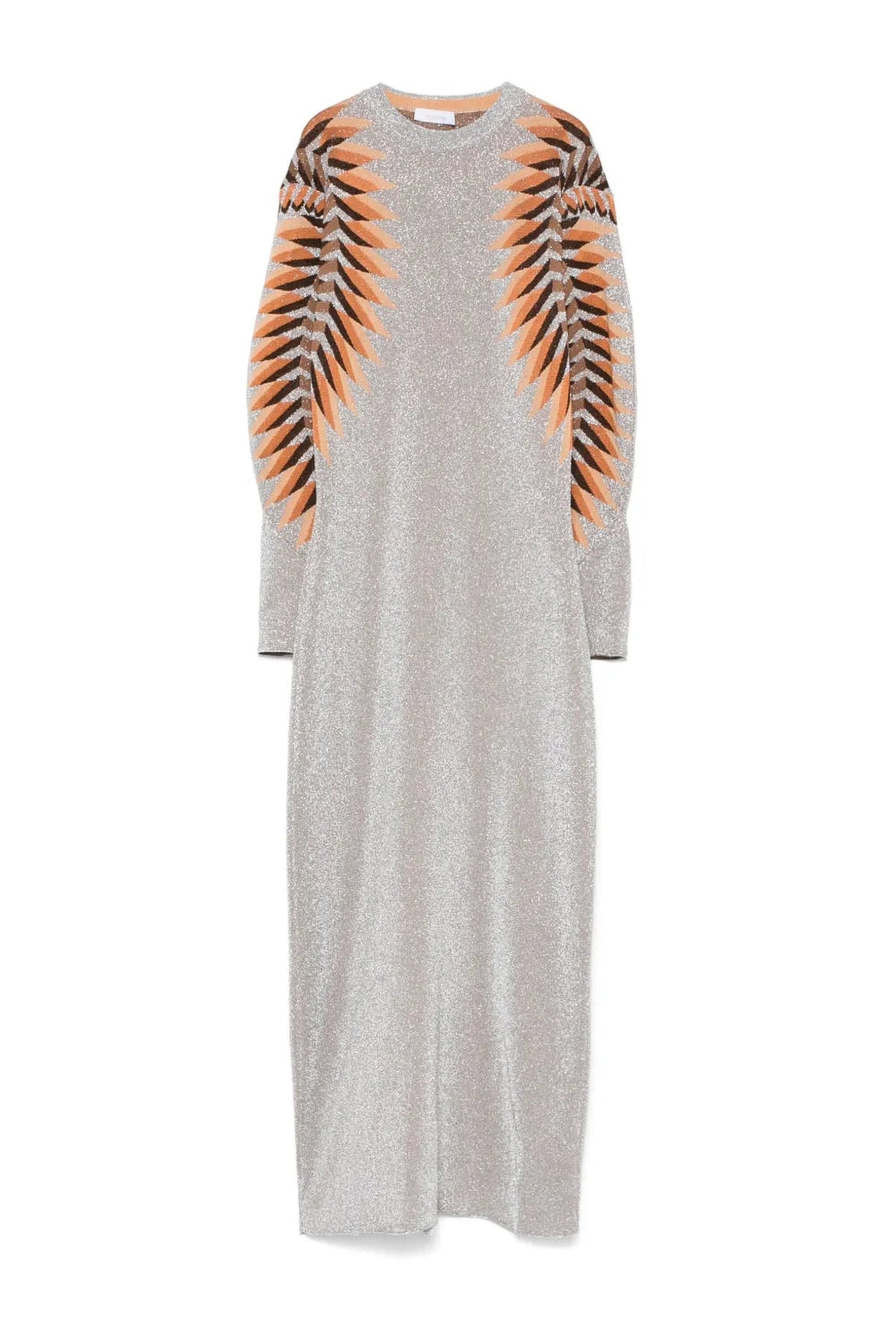 LONG LUREX JACQUARD DRESS
