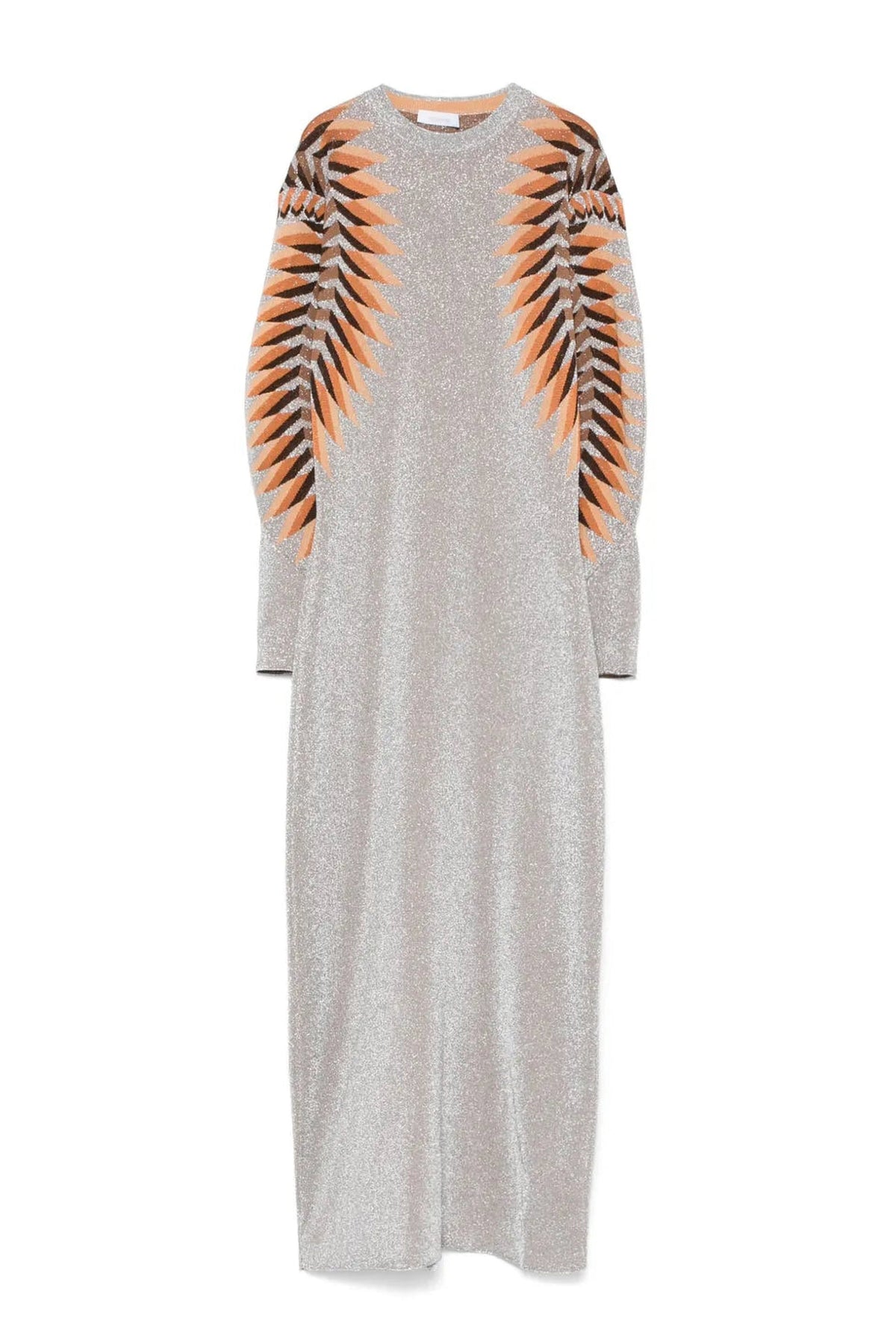 Robe manches longues en laine  - Graphic 70's & Silver