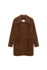 Fluffy Statements wool jacket - Coffee