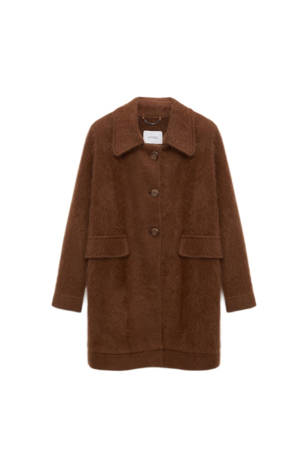 Fluffy Statements wool jacket - Coffee