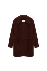 Fluffy Statements wool jacket - Dark Brown