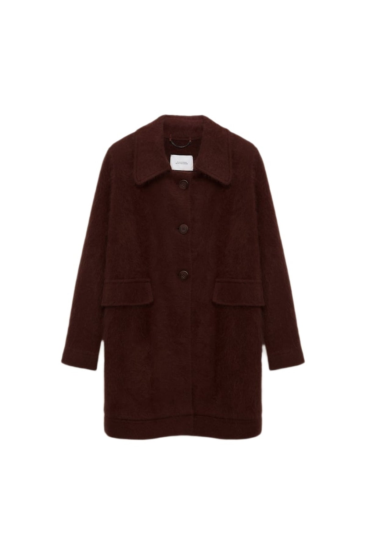 Fluffy Statements wool jacket - Dark Brown