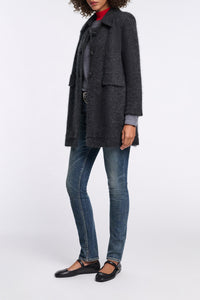 charcoal melange // FLUFFY STATEMENTS jacket