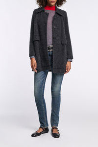 charcoal melange // FLUFFY STATEMENTS jacket