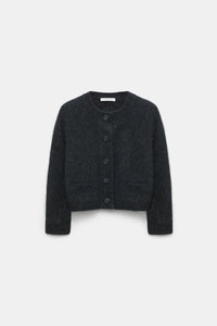 charcoal melange // FLUFFY STATEMENTS cardigan