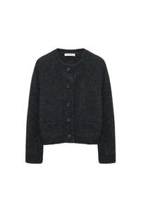 Fluffy Statements wool cardigan - Charcoal Melange