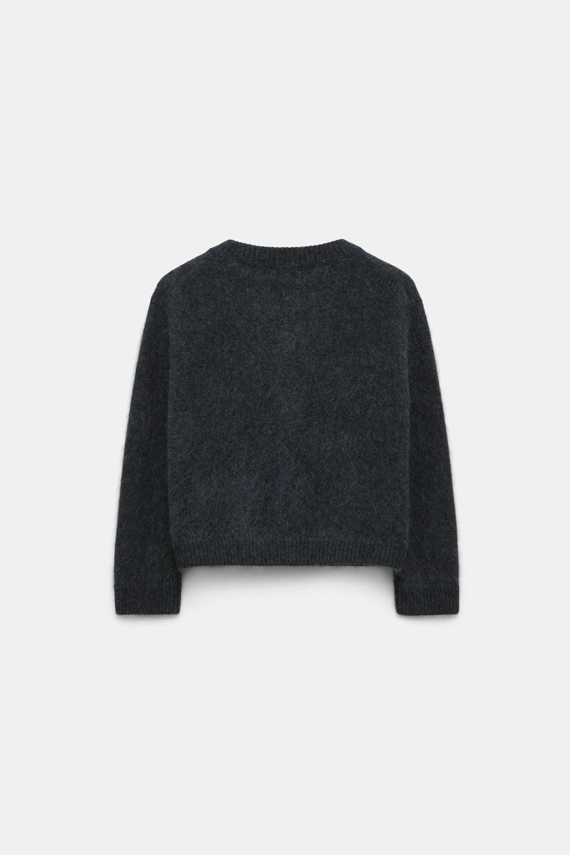charcoal melange // FLUFFY STATEMENTS cardigan