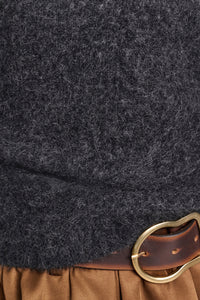 charcoal melange // FLUFFY STATEMENTS pullover
