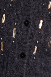 pure black // COZY DIAMONDS cardigan