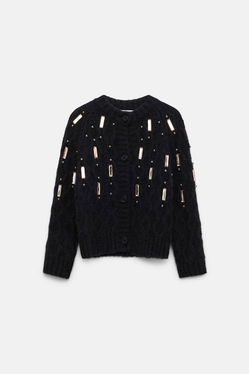pure black // COZY DIAMONDS cardigan