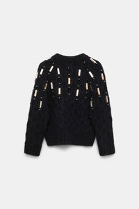 pure black // COZY DIAMONDS cardigan