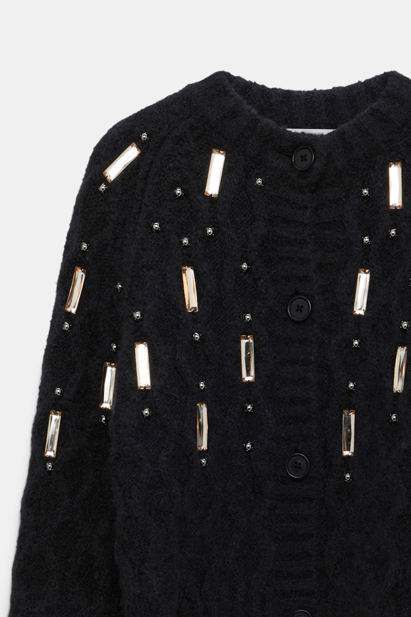 pure black // COZY DIAMONDS cardigan