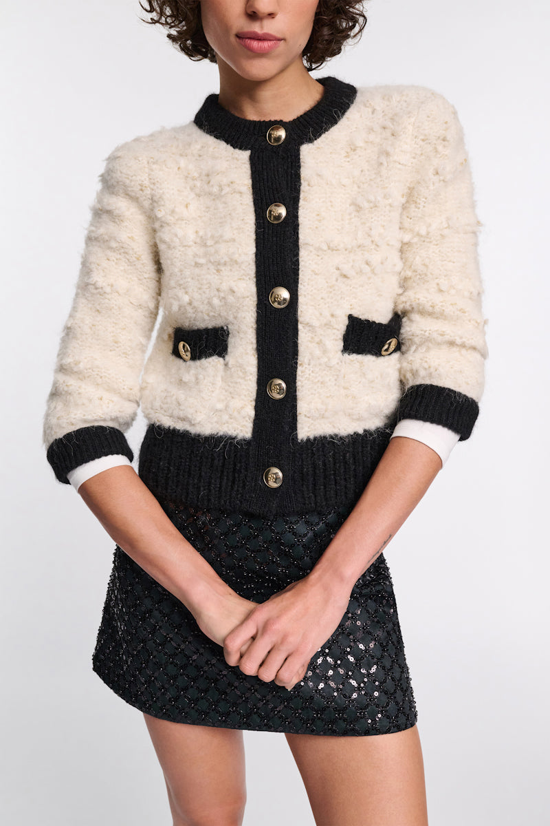 creme black framed // DELIGHTFUL SPARKLE cardigan