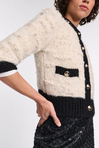 creme black framed // DELIGHTFUL SPARKLE cardigan