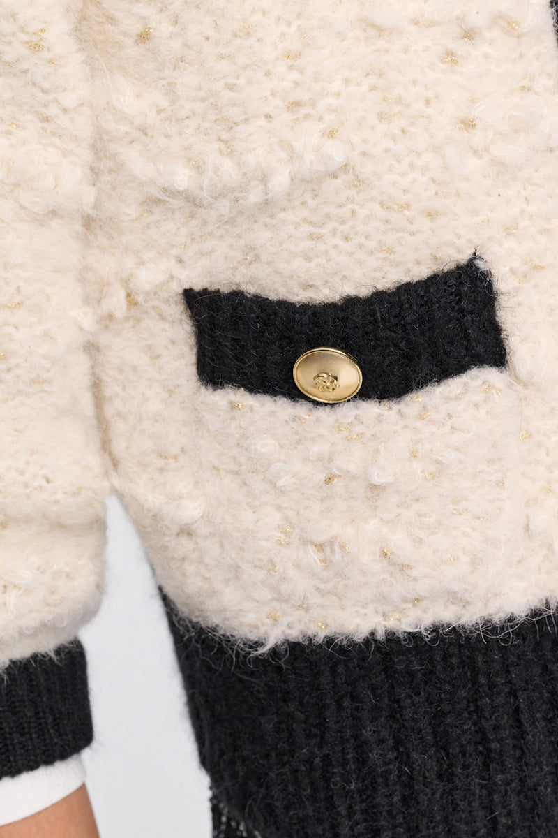 creme black framed // DELIGHTFUL SPARKLE cardigan